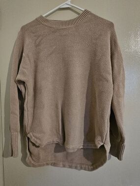 Philosophy Neutral Taupe Ribbed Knit Sweater